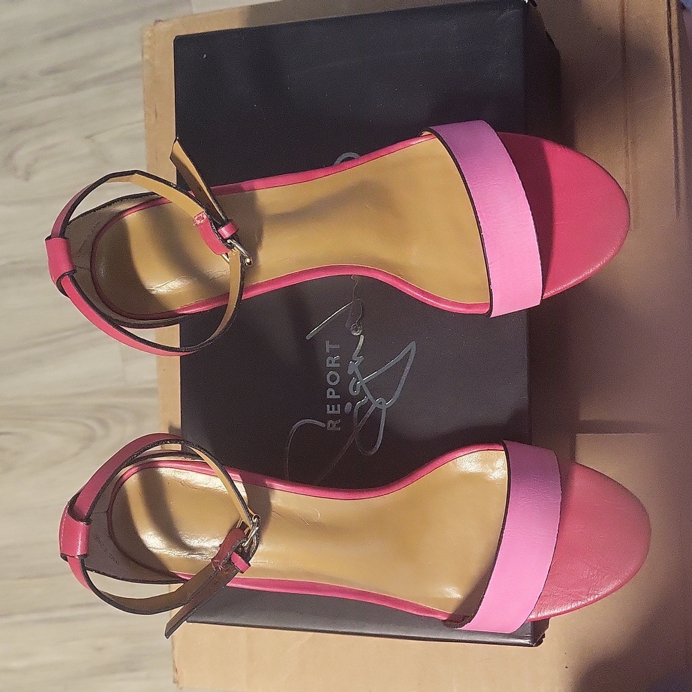 Report Signature Pink Zain Wedge Sandal Size 8 - Picture 3 of 6